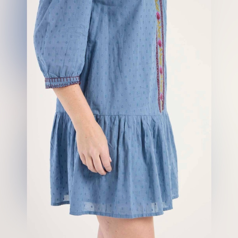 Maggy London blue enbroidered midi dress size 3x - Picture 4 of 9